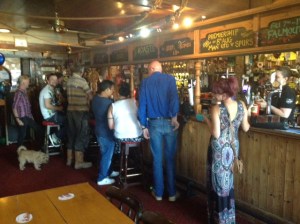 Patrons from all social groups, including those with hidden disabilities, show their support for the bar and its staff. 