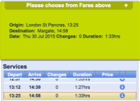 No red writing and now you simply choose your ticket and it tells you where to travel from. 